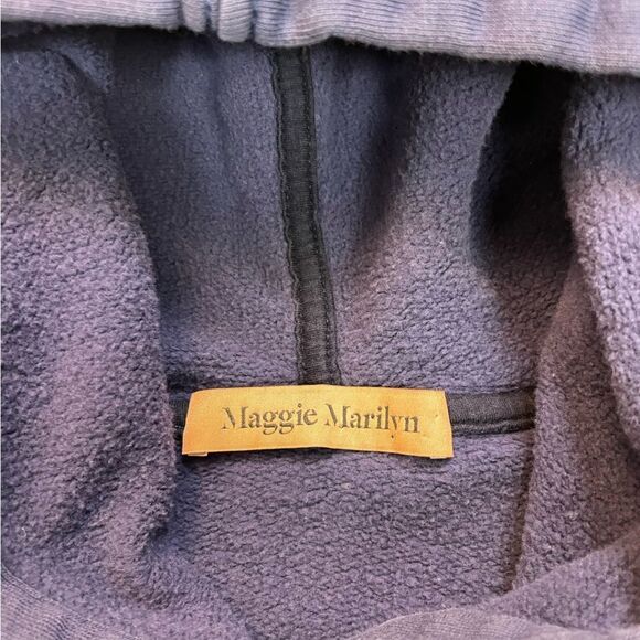 Maggie Marilyn Ruffle Follow My Lead Pullover Hoodie Women Size 8 Blue - Picture 6 of 9
